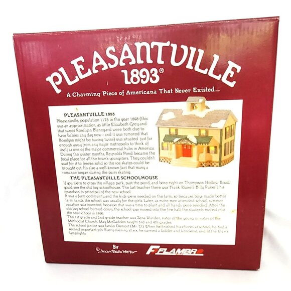 Flambro Pleasantville PUBLIC SCHOOLHOUSE Christmas Village...